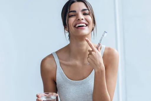 Woman smiling confidently